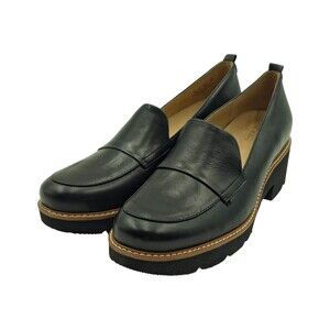 Naturalizer Darry H7079L1001 Womens 11 Black Leather Slip On Loafer Shoes ZAP529